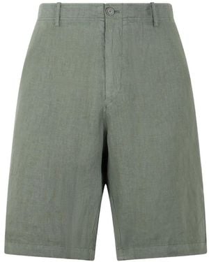 Fedeli Tailored Linen Shorts - Gray