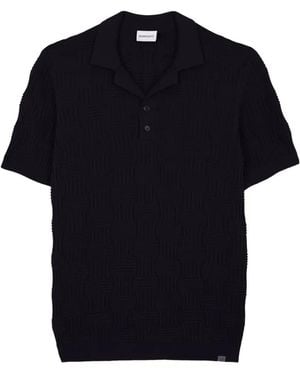 NOWADAYS Basket-Weave Polo Shirt - Black