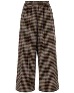 Weekend by Maxmara Ebe Checked Pants - Gray