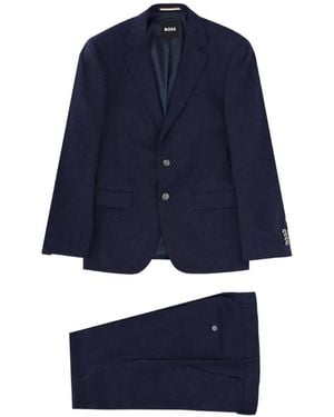 BOSS Button Two-Piece Suit - Blue