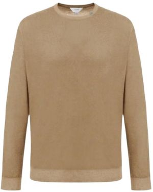 Malo Crew-Neck Long-Sleeve Sweater - Natural