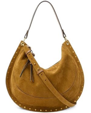 Isabel Marant Oskan Soft L Suede Bag - Natural