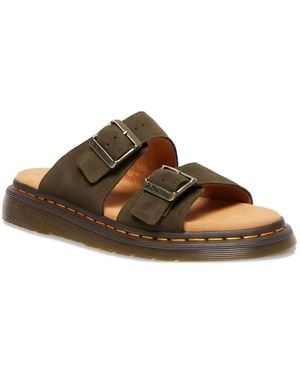 Dr. Martens Flache Sandalen aus Wildleder - Braun