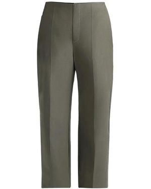 Manière De Voir Henri Foldover Trousers - Green
