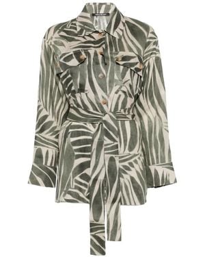 Pennyblack Print Belted Shirt - White
