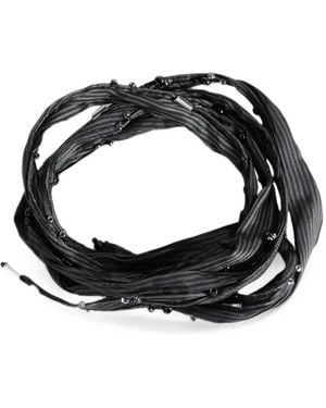 SALON C. LUNDMAN Glass Bead-Embellished Necklace - Black