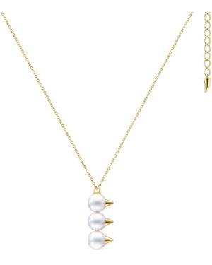 Tasaki 18Kt Danger Neo Gelbgoldhalskette Mit Perlenanhänger - Mettallic