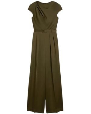 Max Mara Cut-Out Belted Jumpsuit - Green