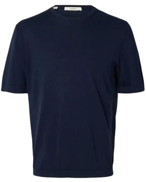 SELECTED Short-Sleeves T-Shirt - Blue