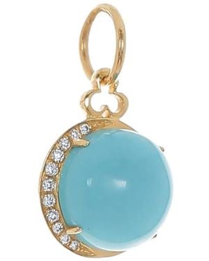 Devon Woodhill Moon And Diamond Pendant - Blue