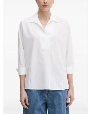 Joseph Ribkoff V-Neck Blouse - White