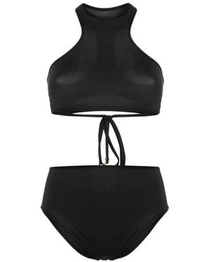 The Attico Bikini Met Mesh Vlakken - Zwart