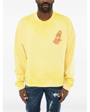 DSquared² Logo-Detail Sweatshirt - Yellow