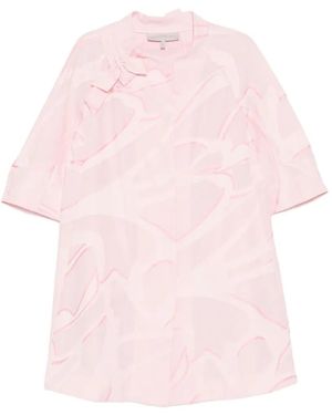 Shiatzy Chen Abrigo En Jacquard - Rosa
