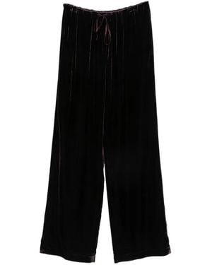 forte_forte Velvet Drawstring Pants - Black