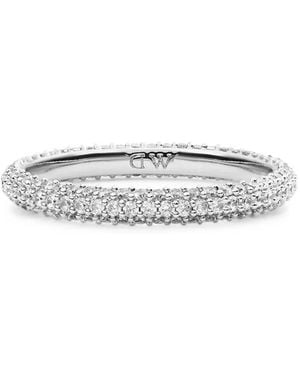 Daniel Wellington Pavé-Set Crystal Rings - White