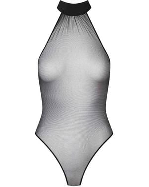 Scandale Nuit Fauve Mesh Bodysuit - Grey