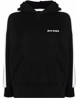 Palm Angels Side-Stripe Hoodie - Black
