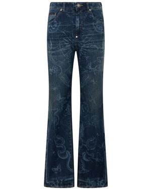Philipp Plein Butterfly Tattoo Jeans - Blue
