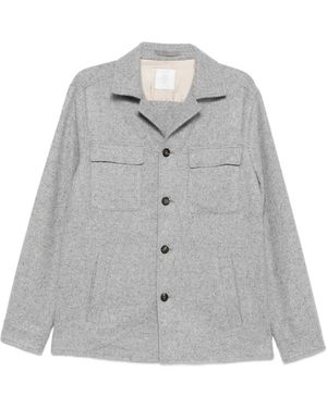 Eleventy Pocket Button Overshirt - Grey
