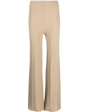 Remain Soleima Knitted Flared Pants - Natural