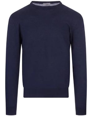Fedeli Crew-Neck Jumper - Blue