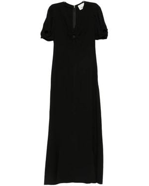 Isabel Marant Cut-Out Puff-Sleeve Dress - Black
