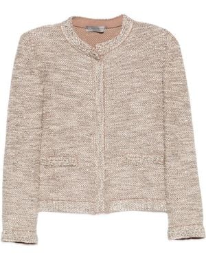 D.exterior Veste En Tweed À Sequins - Natural