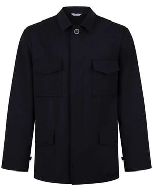 Boglioli Buttoned Flap Jacket - Blue