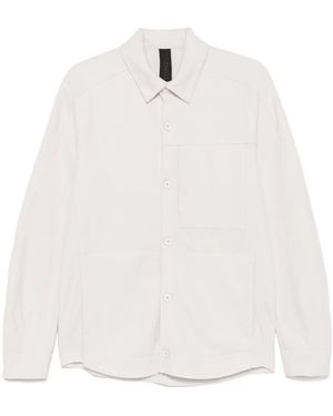 Transit Virgin Wool Button-Up Overshirt - White
