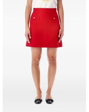 Valentino Garavani Crepe Couture Short Skirt - Red