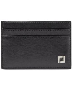 Fendi Squared Ff Card Holder - Black