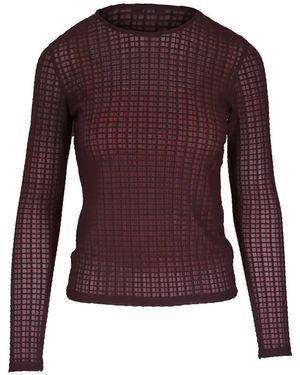 Vince Round-Neck Jumper - Purple
