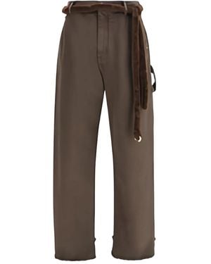DARKPARK Lisa Belt-Loops Pants - Brown