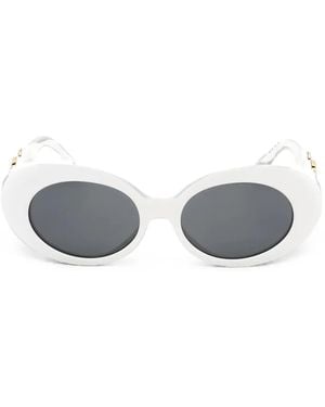 Versace Oval-Frame Sunglasses - White