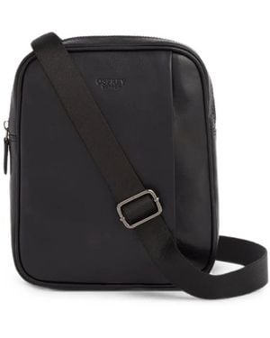 Osprey Petite Sacoche Carter En Cuir À Logo Embossé - Black