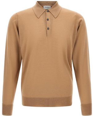 John Smedley Dorset Merino Wool Polo Shirt - White
