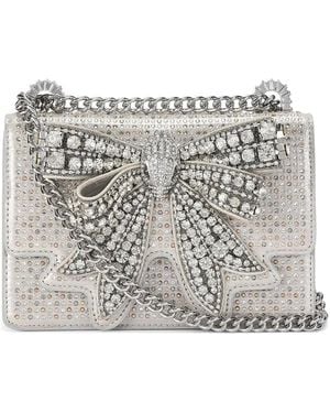 Kurt Geiger Rhinestone Bow Satchel - Grey