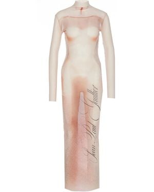 Jean Paul Gaultier Mesh Long Dress - White