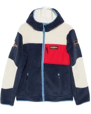 Napapijri Colour-Block Fleece Jacket - Blue