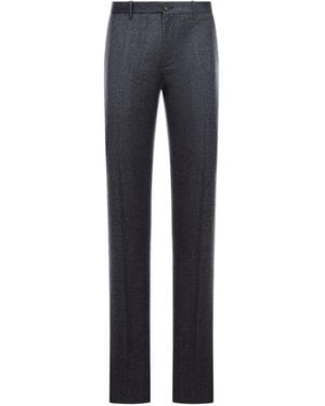 Incotex Wool Tailored Trousers - Blue