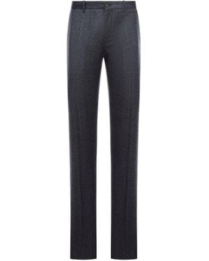 Incotex Wool Tailored Trousers - Blue