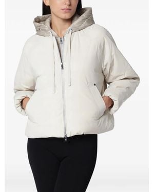 Moose Knuckles Tegan Hooded Bomber Jacket - Natural