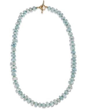 Lizzie Fortunato 14Kt Beaded Aquamarine Necklace - White