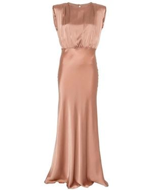 Semicouture Casilda Gathered Maxi Dress - Pink