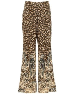Etro Leopard-Print Trousers - Natural