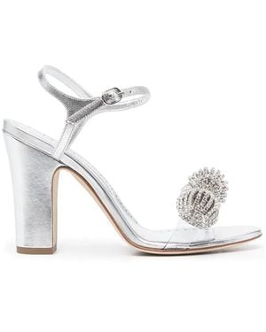 Manolo Blahnik Sandali Elhob 105Mm - Bianco