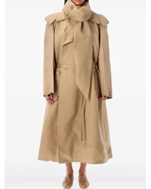 Carven Scarf Trench Coat - Natural