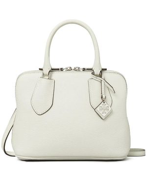 Tory Burch Mini Swing Leather Satchel Bag - White