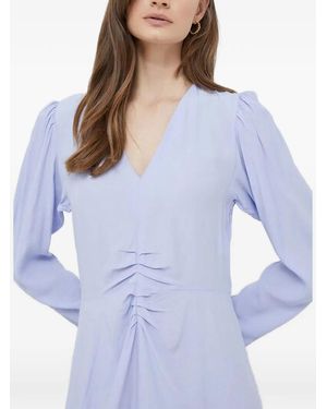 Benetton Minikleid Mit V-Ausschnitt - Blau